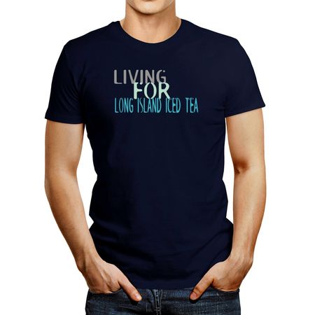 Polo de Hombre Idakoos Living For Long Island Iced Tea Azul Marino S