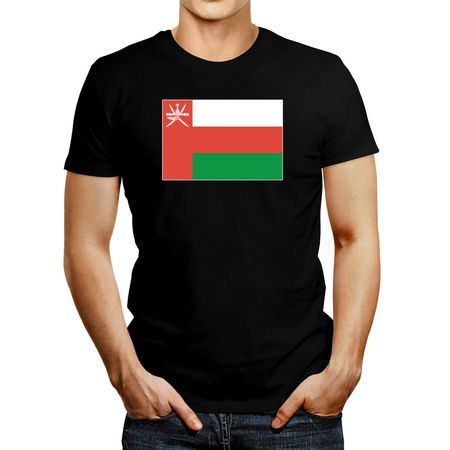 Polo de Hombre Idakoos Oman Flag Negro M