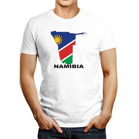 Polo de Hombre Idakoos Namibia Country Map Color Blanco XS