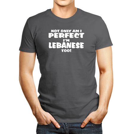 Polo de Hombre Idakoos Not Only Am I Perfect I'M Lebanese Too! Plateado M