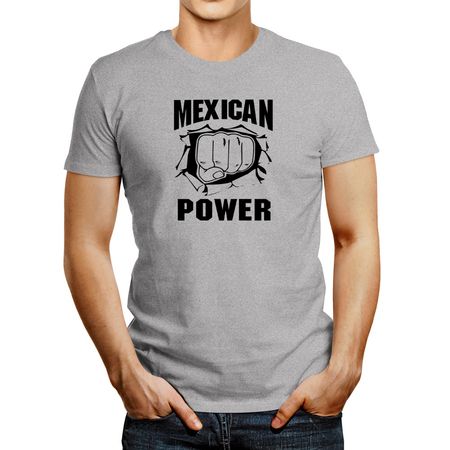 Polo de Hombre Idakoos Mexican Power Gris Oscuro M