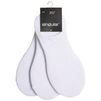 Medias Algodón Hombre SINGULAR Deportivo Invisible Blanco Pack 3un