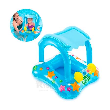 Inflable Flotador Celeste con Asiento