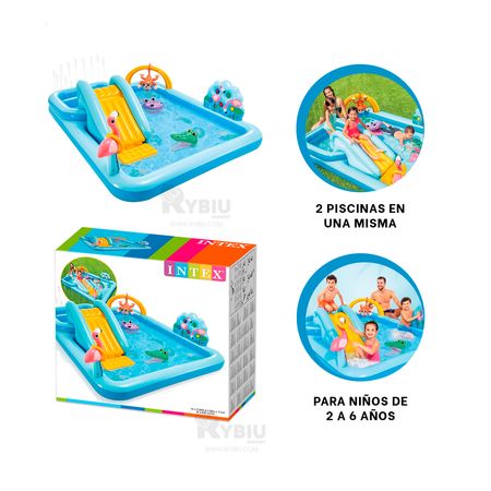 Piscina Inflable con Centro de Juego Jungla