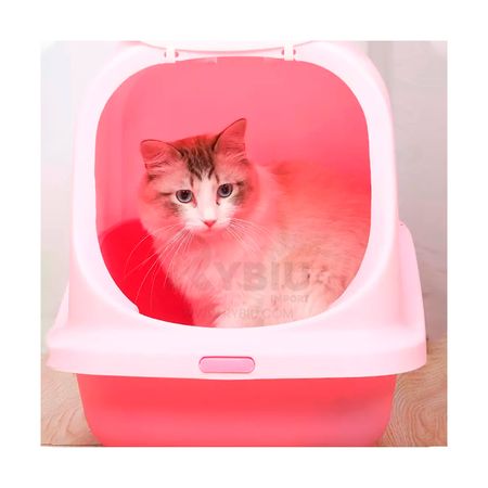 Caja de Arena Portatil para Gatos Rosado