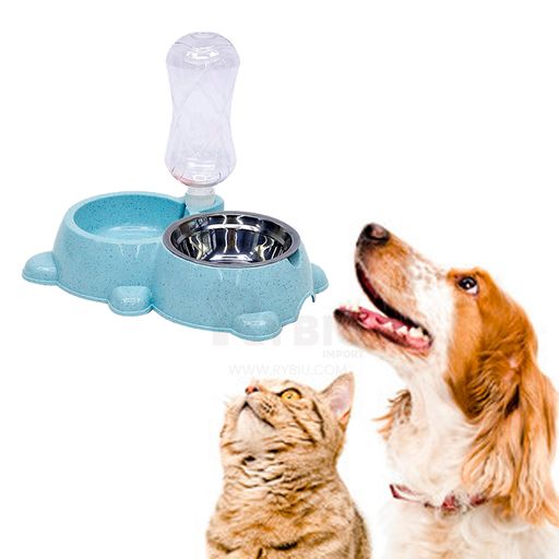 GENERICO Dispensador De Alimento Y Agua Para Mascota Perros Gatos