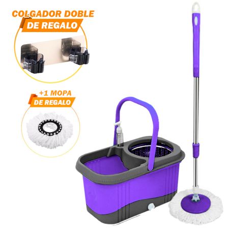 Balde Escurridor Trapeador+Dispensador MD Y Colgador Doble de Regalo