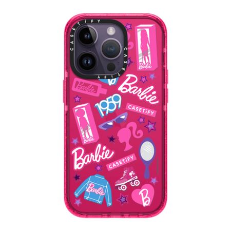 Case ScreenShop Para iPhone 12 Pro Max Barbie Stickermania Fucsia Transparente Casetify