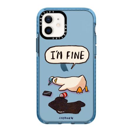 Case ScreenShop Para iPhone 7/8 I'm Fine Ssbong Azul Transparente Casetify