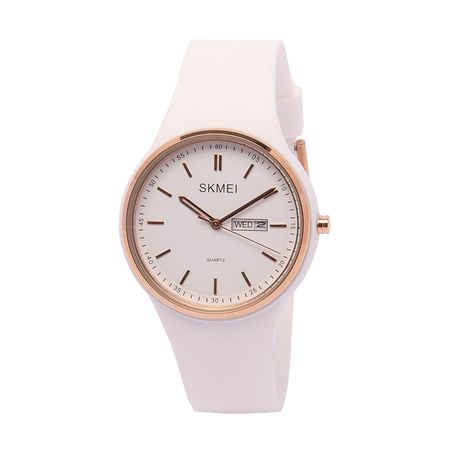 Reloj Skmei 1747 Acuático Analógico Color Blanco