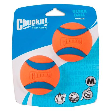 Juguete Pack de 2 Pelotas Ultra Chuckit para ir a Buscar Tamaño Mediano