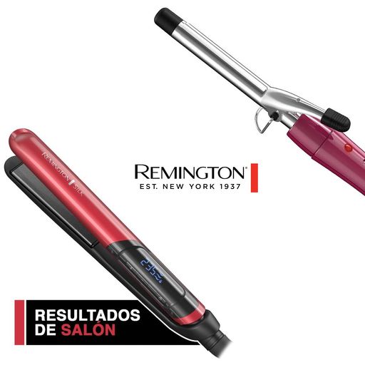 Plancha de pelo - REMINGTON Silk S9600, Cerámica, 240 V, 230 °C, Rojo