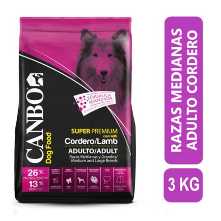 Comida para Perros Seca Canbo  Súper Premium Adulto Razas Medianas y Grandes 3 Kg