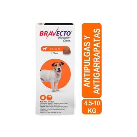 Antipulgas para Perros Bravecto 250 mg 4.5 a 10 Kg