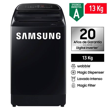 Lavadora Samsung13 Kg Digital Inverter WA13T5260BV/PE Negro