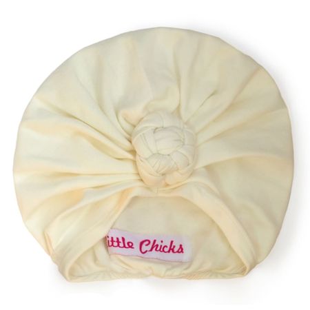 Turbante Gorro Little Chicks para Bebés y Niñas de Algodón Diseño Moño Perla