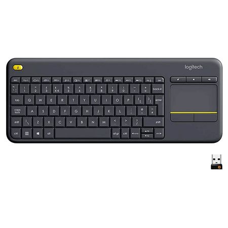 Teclado Logitech K400 Plus Inalámbrico Touchpad Negro