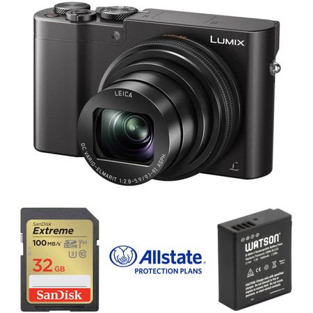 Kit de lujo de cámara digital Panasonic Lumix DMC-ZS100 (negro) Kit Deluxe Cámara Digital Panasonic Lumix DMC-ZS100 Negro