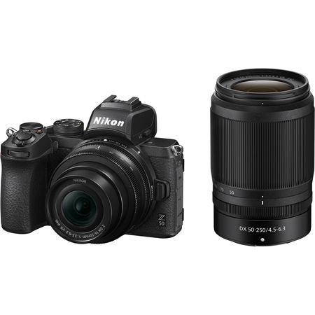 Cámara sin espejo Nikon Z50 con lentes de 16-50 mm y 50-250 mm Cámara Mirrorless Nikon Z50 con lentes de 16-50 mm y 50-250 mm