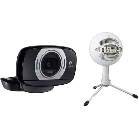 Cámara web Logitech C615 con micrófono de condensador USB iCE y paquete de accesorios (blanco) Logitech C615 webcam con micrófono de condensador USB de hielo y paquete de accesorios (blanco)