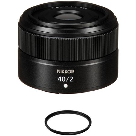 Lente Nikon NIKKOR Z 40 mm f/2 con kit de filtro UV Nikon nikkor z 40mm f/2lens con kit de filtro UV