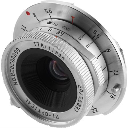 Lente TTArtisan 28mm f/5.6 para Leica M (Plata) Lente tteartisan de 28 mm f/5.6 para Leica M (plata)