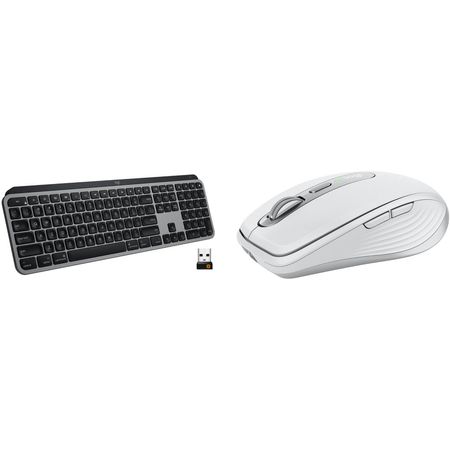 Kit combinado de teclado inalámbrico MX Keys de Logitech y mouse MX Anywhere 3 para Mac (gris pál... Logitech Wireless Mx Keys Keyboard & MX Anywhere 3 Mouse para Mac Combo Kit (gris pálido)