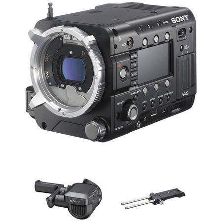REACONDICIONADO Cámara de cine digital Sony PMW-F5 CineAlta con visor y kit de montaje en el hombro