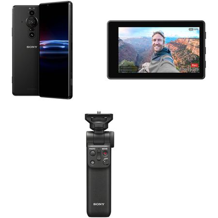 Teléfono inteligente Sony Xperia PRO-I 512GB 5G con monitor Vlog y kit de agarre (desbloqueado, n... Sony Xperia Pro-I 512GB 5G Smartphone con Vlog Monitor y Kit de agarre (desbloqueado, negro esmerilado)