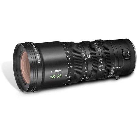 Lente de zoom de cine Fujinon MK-R 18-55 mm T2.9 (montura Canon RF) Fujinon MK-R 18-55 mm T2.9 Cine Zoom Lens (Canon RF Mount)