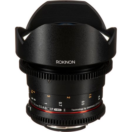 Lente Rokinon 14mm T3.1 Cine DS para montura Nikon F Lente Rokinon de 14 mm T3.1 Cine DS para Nikon F Mount