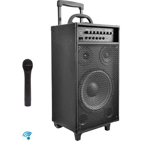 Pyle Pro 800W Sistema de megafonía portátil inalámbrico recargable con Bluetooth Pyle Pro 800W Sistema de PA portátil recargable inalámbrico Bluetooth PA