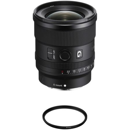 Lente Sony FE 20mm f/1.8 G con kit de filtro UV Sony Fe 20 mm f/1.8 g lente con kit de filtro UV