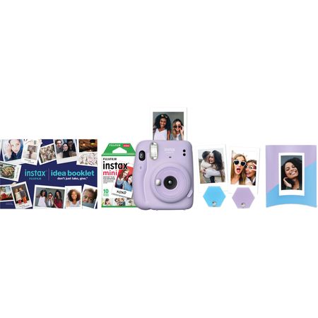 Paquete de cámara navideña de película instantánea FUJIFILM INSTAX MINI 11 (morado lila) Fujifilm Instax Mini 11 Bundle de cámara de vacaciones de película instantánea (Lilac Purple)