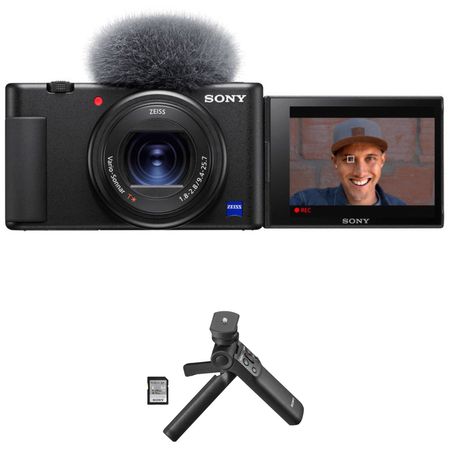 Cámara digital Sony ZV-1 con kit de accesorios Vlogger (negro) Cámara digital de Sony ZV-1 con Vlogger Accessory Kit (negro)
