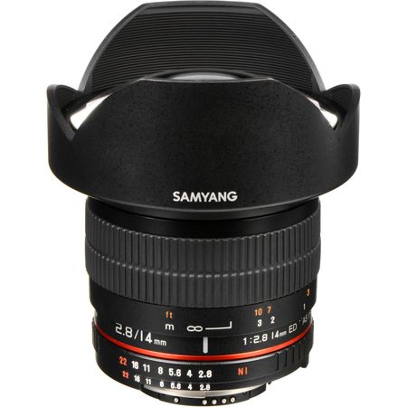 Objetivo Samyang 14mm f/2.8 ED AS IF UMC para Nikon F Samyang 14 mm f/2.8 ed como si lente UMC para Nikon F