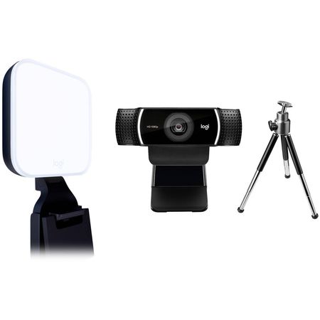 Cámara web Logitech C922 Pro Stream con kit de luz de transmisión Litra Glow Premium Logitech C922 Pro Stream Webcam con Litra Glow Premium Streaming Light Kit