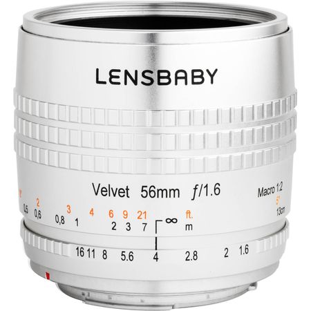 Lensbaby Velvet 56mm f/1.6 Lente para Micro Cuatro Tercios (Plata) Lensbaby Velvet 56 mm f/1.6 lente para micro cuatro tercios (plata)