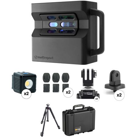 Matterport MC250 Pro2 Cámara 3D con trípode y kit de luz LED Cámara 3D de Matterport MC250 PRO2 con trípode y kit de luz LED