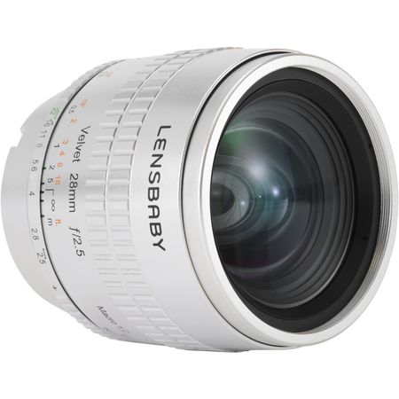 Lente Lensbaby Velvet 28mm f/2.5 para Canon RF (Plata) Lensbaby Velvet 28 mm f/2.5 lente para Canon RF (plata)