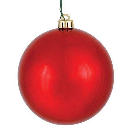 Adornos navideños colgantes Vickerman N592503DSV en Rojo de Plástico