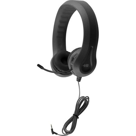 HamiltonBuhl Kids Flex-Phones Auriculares con micrófono de cuello de cisne (negro)