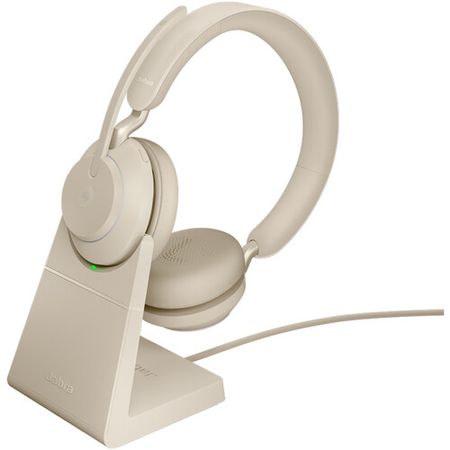 JABRA EVOLVE2 65 auriculares inalámbricos estéreo en el oído con stand (Microsoft Teams, USB Type... JABRA EVOLVE2 65 auriculares inalámbricos estéreo en el oído con stand (Microsoft Teams, USB Type-C, beige)