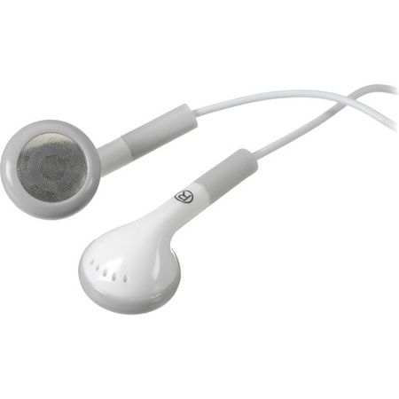 Hamiltonbuhl icompatible earpel con botón de reproducción/pausa en línea (blanco)