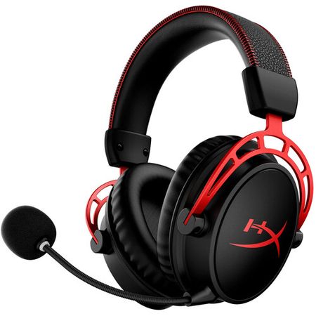 Audífonos supraaurales inalámbricos para juegos HyperX Cloud Alpha (negro y rojo)