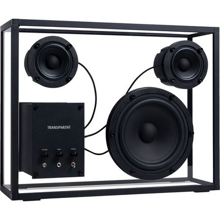 Altavoz Bluetooth transparente (negro con cableado negro)