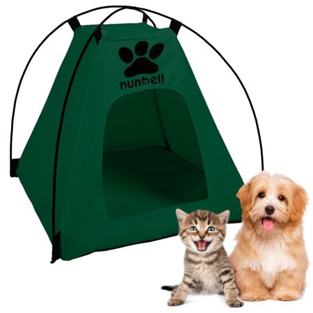 Casa Carpa Plegable Portátil Perro Gato Mascotas Verde