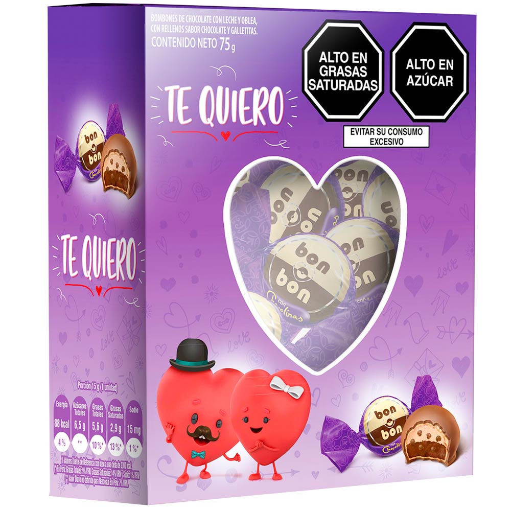 Bombones de Chocolate BON O BON Caja 75g