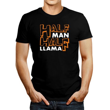 Polo De Hombre Idakoos Half Man Half Llama Negro XXL