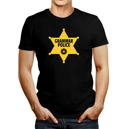 Polo De Hombre Idakoos Grammar Police 2 Negro XXL